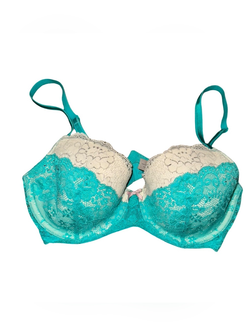 Victoria's Secret Lingerie Dream Angels Two Tone Lace Demi Bra size 34D